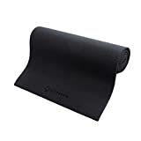 Primasole Yoga Mat with Carry Strap for Yoga Pilates Fitness and Floor Workout at Home and Gym 1/4 thick (Black Color) PSS91NH004A