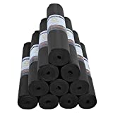 Sunshine Yoga Voyage Yoga Mats - Wholesale 10 Pack - (72' x 24' x 5mm) - Easy to Clean - Anti-Tear - Thick - Studio Performance (Black)