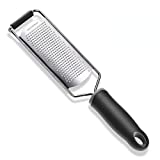 SICACO Cheese Grater Zester, HandHeld Metal Grater for Coconut,Ginger,Lemon,Garlic,Carrot,Potato,Parmesan. Safety and Premium Kitchen Grater.