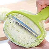 MauSong Peeler - Cabbage Wide Mouth Fruit Peeler Stainless Steel Knife Salad Vegetables Peelers Graters - Vegetable Cabbage Fruit Machine Coleslaw Peeler Grater (Green)
