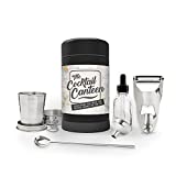 W&P Cocktail Canteen, Travel Cocktail Kit, w/ Cocktail Shaker, Jigger, Bar Spoon, Funnel, Peeler/Zester, & Glass Dropper Bottle, TSA Approved, On the Go Carry On, Stainless Steel