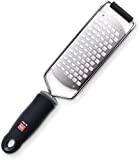 DI ORO Stainless Steel Handheld Cheese Grater – Comfort Non-Slip Handle and Razor Sharp Blades – Easily Grates All Types of Cheeses, Fruits, Vegetables, and More – Dishwasher Safe Easy to Clean
