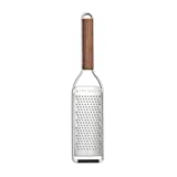 Microplane Master Series Wood Handle Stainless Steel Frame Coarse Blade Cheese Grater