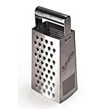 RSVP International Endurance® Four-Sided Stainless Steel Box Grater, 9.25' | Grate Cheese, Vegetables, & Herbs | Four Different Grating Surfaces | Comfortable Grip Handle | Dishwasher Safe