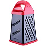 Box Grater, GUANCI Stainless Graters with 4 Sides Nonstick Coating for Parmesan Cheese, chocolate, Vegetables, Fruits, Ginger, Non-Slip Base, XL Size