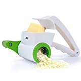 LHS Rotary Cheese Graters for Kitchen, Manual Hand Crank Handheld Cheese Cutter with Stainless Steel Drum for Grating Hard Cheese, Chocolate, Nuts and More