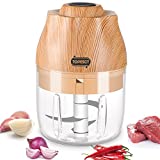 Electric Mini Chopper Food Processor,TOPESCT Portable Garlic Grinder Cordless Small Food Chopper with USB Charging for Ginger Onion Chili Vegetable (250ML)