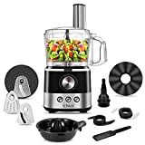 Food Processor,7 Cup Food Processor Vegetable Chopper for Chopping, Pureeing, Mixing, Shredding and Slicing,With 2 Speeds Plus Pulse,650 Watt,Safety Interlocking Design