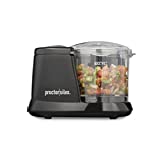 Proctor Silex Durable Electric Vegetable Chopper & Mini Food Processor for Chopping, Puree & Emulsify, 1.5 Cups, Black (72507PS)