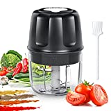 Ksera Garlic Chopper Electric, Mini Onion Chopper Processor, Garlic Mincer,BPA-Free Blender Food Processor, Easy to Clean&Compact, for Baby Food Ginger Onions,Garlic Spices Veggies Meat(1 cup)