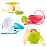 Nuby Garden Fresh Mash N' Feed Bowl with Spoon and Food Masher, Colors May Vary