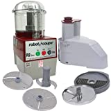 Robot Coupe R2CLRDICE Combination Food Processor with 3 Quart Bowl, Polycarbonate, Clear Bowl, 4 Discs, 120v,Gray/Red