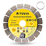 T TOVIA 4 1/2 inch Dry Cutting Diamond Blade for Angle Grinder, Hot Pressed Cutting Disc for Granite, Marble, Wall Tiles, Cement and Other Stones, 7/8' or 20mm Arbor, 10mm Cutter Head