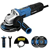 G LAXIA 6A(750W) 4-1/2' Angle Grinder with Side Handle, 1pcs Grinding Wheel and 1pcs Cutting Wheel for for Removing Paint & Mortar, Cutting and Grinding