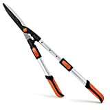 Colwelt Extendable Hedge Shears, Lightweight Telescopic Manual Hedge Clippers with Extendable Aluminum Handles, Adjustable Hedge Garden Shears for Boxwood(lightweight for ladies, old gardeners)
