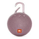 JBL Clip 3, Dusty Pink - Waterproof, Durable & Portable Bluetooth Speaker - Up to 10 Hours of Play - Includes Noise-Cancelling Speakerphone & Wireless Streaming