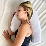 Side Sleeper Pillow, U Shaped Pillow for Side Sleepers Guides Your Head, Neck, and Spine in Proper Alignment When Sleeping on Your Side (Comes with Velvet Pillowcase)