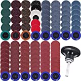 103 Pcs Sanding Discs Set 2 Inches Quick Change Disc with 1/4 inch Tray Holder for Die Grinder Surface Prep Strip Grind Polish Finish Burr Rust Paint Removal
