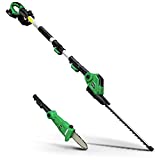 ApolloSmart 2 in 1 Pole Saw and Hedge Trimmer 18-inch 20V 2Ah Lawn and Garden Landscaping