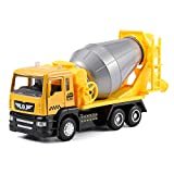 haomsj Concrete Truck Toys Cars Metal Construction Cement Mixer Toy Trucks wiht Light and Sound for Boys Age3,4,5,6 (1PC) (Mixer Truck)