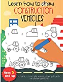 Learn how to draw construction vehicles crane, concrete mixer, dump truck, and many more! Ages 5 and up: Fun for boys and girls, PreK, Kindergarten
