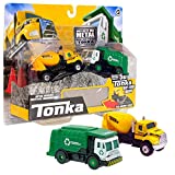 Tonka - Metal Movers Combo Pack - Garbage Truck & Cement Mixer (Grey Compound)