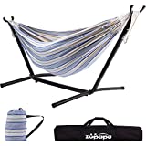 Zupapa Space Saving Hammock Stand Set, Heavy Duty 550LBS Capacity Accommodates 2 People Hammock and Frame, Portable with Carry Bag for Outdoor Indoor Use – Bubble Fantasy