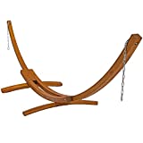 Sunnydaze 13-Foot Curved Wood Hammock Stand Only - 2-Person Larch Wood Hammock Arc Stand - Heavy-Duty 400-Pound Capacity