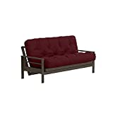 Royal Sleep Products by The Futon Factory 6 inch Foam Futon Mattress - Solid Burgundy Cover - Full Size - CertiPUR Certified Foams - Made in USA - (Frame not Included)