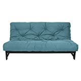 Trupedic x Mozaic - 5 inch Full Size Standard Futon Mattress (Frame Not Included) | Basic Seafoam Blue | Great for Kid's Rooms or Guest Areas - Many Color Options