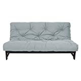 Trupedic x Mozaic - 8 inch Full Size Standard Futon Mattress (Frame Not Included) | Basic Slate Gray | Great for Kid's Rooms or Guest Areas - Many Color Options
