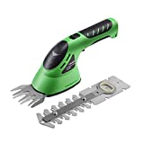Lichamp 2-in-1 Electric Hand Held Grass Shear Hedge Trimmer Shrubbery Clipper Cordless Battery Powered Rechargeable for Garden and Lawn, CGS-3602 3.6V Grass Green