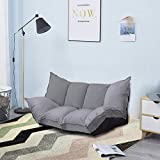 JERRY & MAGGIE - Lazy Sofa Cute Futons Sets Comfortable Adjustable Sofa TV Floor Couch Folding Sleeping Sofa Bed Entertainment | UTRA Grey