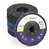 LotFancy Stripping Disc, 6PCS 4 1/2” x 7/8” Quick Easy Strip and Clean Discs, Paint and Rust Remover Stripper for Angle Grinder, Silicon Carbide Abrasive Wheel, Blue Black Purple Assortment