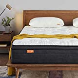 Sweetnight Queen Mattress in a Box 12 Inch Plush Pillow Top Hybrid Mattress, Gel Memory Foam for Sleep Cool, Motion Isolating Individually Wrapped Coils, Queen Size, Grey