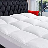 COONP Queen Mattress Topper, Extra Thick Pillowtop, Cooling Mattress Topper, Plush Mattress Pad Cover 400TC Cotton Top Protector with 8-21 Inch Deep Pocket 3D Snow Down Alternative Fill