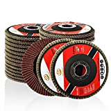 28 Packs Flap Disc 4-1 2 Inch Angle Grinder Attachments Grinding Wheel Angle Grinder Sanding Disc 40 60 80 120 Grit Grinding Disc (4 1/2 Inches)