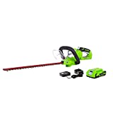 Greenworks 24V 22' Cordless Hedge Trimmer, 2.0Ah Battery and Charger Included