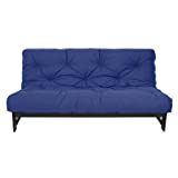 Trupedic x Mozaic - 8 inch Full Size Standard Futon Mattress (Frame Not Included) | Basic Royal Blue | Great for Kid's Rooms or Guest Areas - Many Color Options