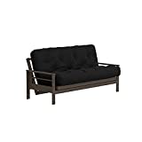 Royal Sleep Products by The Futon Factory 6 inch Memory Foam Futon Mattress - Solid Black Cover - Full Size - CertiPUR Certified Foams - Made in USA - (Frame not Included)