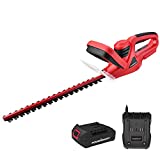 PowerSmart Hedge Trimmer Cordless, 20V Max Battery Operated Hedge Clippers Cordless with 16-Inch Blade, Garden Battery Powered Bush Trimmer, Lithium-Ion Battery and Charger Included