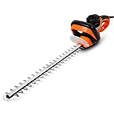 GARCARE Corded Electric Hedge Trimmer - Electric Tree Trimmers | Branch Cutter | Hedge Shears (4.8A, 610mm Laser Cut Blade, 18mm Cutting Capacity, Rotary Handle, Blade Cover Included)