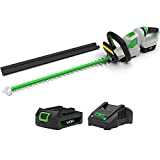 Cordless Hedge Trimmer Battery&Charger SOYUS 20V 2.0AH Electric Hedge Trimmer 22In Dual Action Blades 3/4’’ Cutting Capacity Bush Trimmer for Bush Shrub Branch