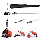 Reach to 16Feet Gas Pole Saw for Tree Trimming,Cordless Gas Pole Chainsaw Hedge Trimmer Grass Brush Cutter Multifunctional Tools