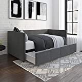 DHP Daybed with Storage Drawers, Twin, Grey