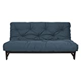 Trupedic x Mozaic - 8 inch Full Size Standard Futon Mattress (Frame Not Included) | Basic Dusty Blue | Great for Kid's Rooms or Guest Areas - Many Color Options