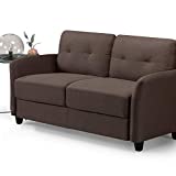 ZINUS Ricardo Loveseat Sofa / Tufted Cushions / Easy, Tool-Free Assembly, Chestnut Brown