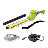 Sun Joe 24V-PHT17-LTE Cordless Telescoping Dual-Action Pole Hedge Trimmer, Kit (w/2.0-Ah Battery + Quick Charger)
