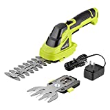 SnapFresh Cordless Grass Shears - Portable 2-in-1 Hedge Trimmer, 7.2V Electric Handheld Trimmer, Lightweight & Safe Hedge Shears with 1 Charger, Grass Cutter Machine for Garden & Lawn, Garden Supplies