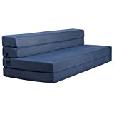 Milliard Tri-Fold Foam Folding Mattress and Sofa Bed for Guests- Queen Size